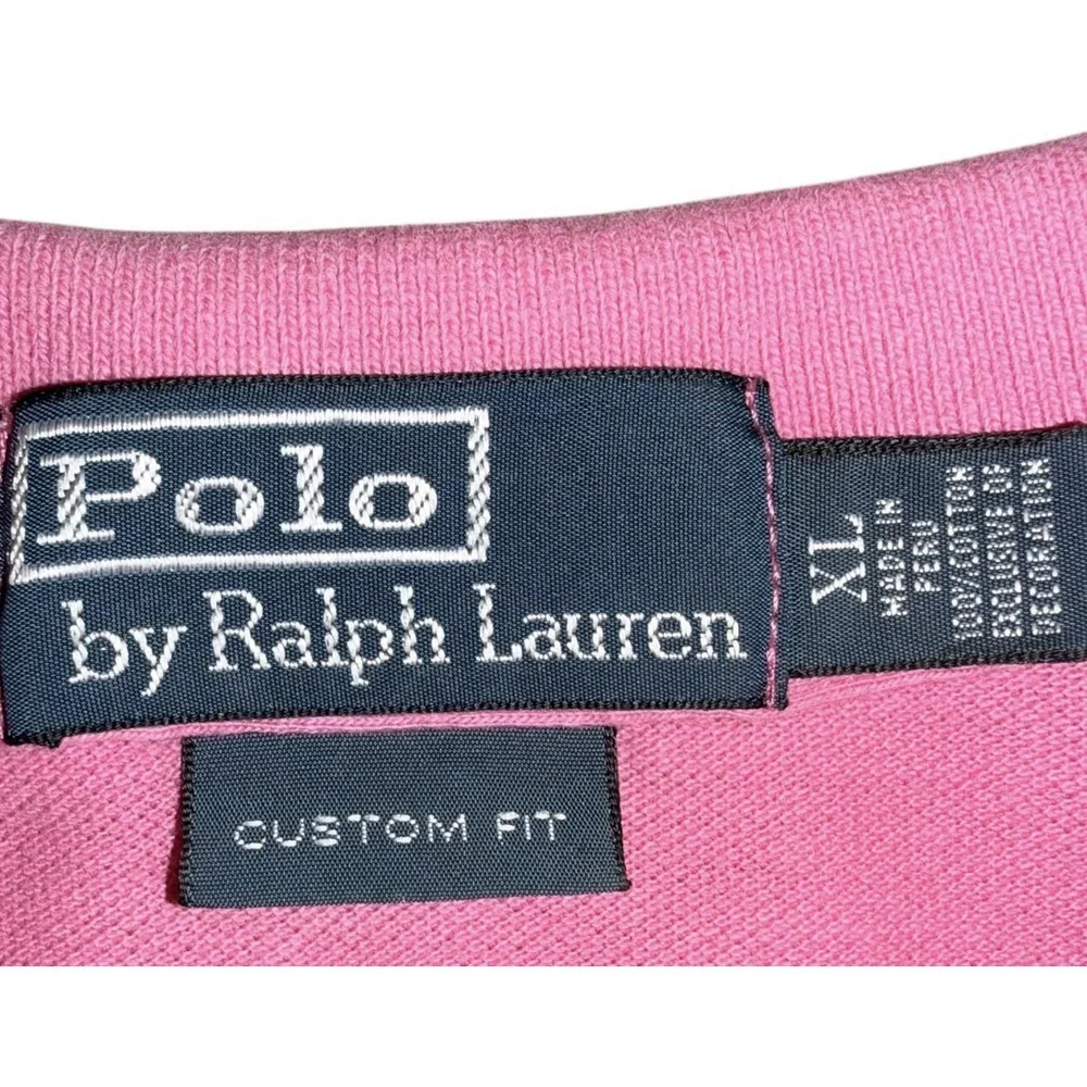 Polo Ralph Lauren Custom Fit Men's XL Pink Short Sleeve Polo Shirt